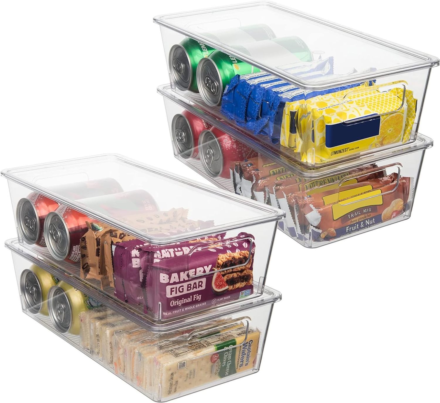 pet Clear Refrigerator Organizer with Handle Fresh-keeping Box Multi-Purpose Kitchen Storage for Fridge, Freezer, and Pantry