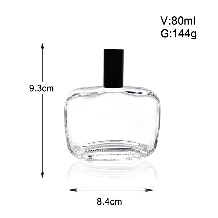 Wholesale 30ml 50ml 70ml 80ml Flat Square Spray Empty Glass Multi Color Unisex Exotic Luxury Perfume Bottle