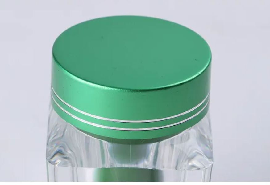 Free Sample Custom Logo Green Stylish Luxury Aluminum Plastic Perfume Bottle Cap