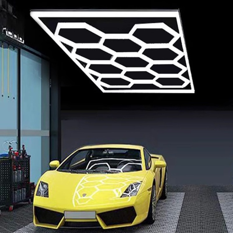 2024 best Quality Led Hexagon Honeycomb Detailing Lights Garage Light Hexagon LED detailing Light