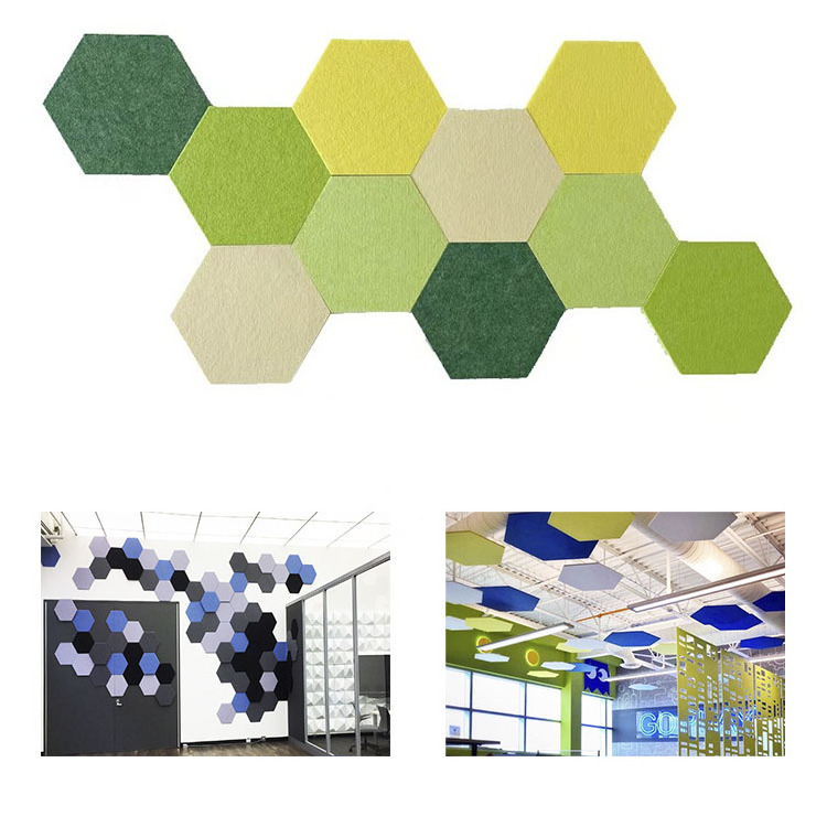 Cinema Studio Square Hexagon Acoustic Sound Soundproof Flexible Pet Wall Panels