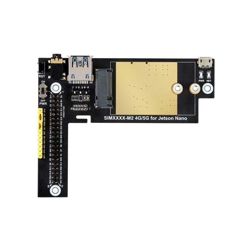 SIM8202G-M2 5G Module Designed for Jetson Nano, 5G/4G/3G, Snapdragon X55, Multi Mode Multi Band raspberry pi 4