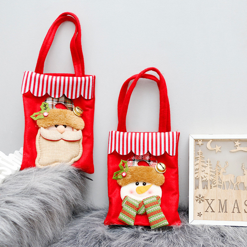 Manufacturers direct Christmas home decorations three-dimensional Santa Claus doll gift bag candy bag Christmas gift bag