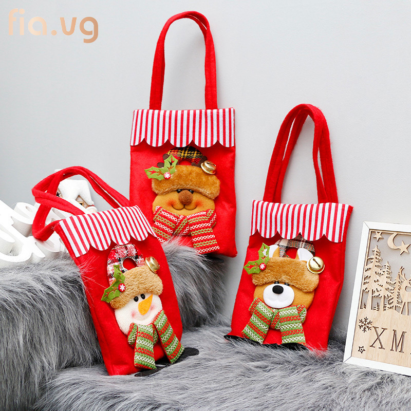 Manufacturers direct Christmas home decorations three-dimensional Santa Claus doll gift bag candy bag Christmas gift bag