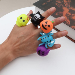 Party Favor Blinking Luminous Flash Finger Ring Toys Halloween LED Ring For Halloween Party Supplies