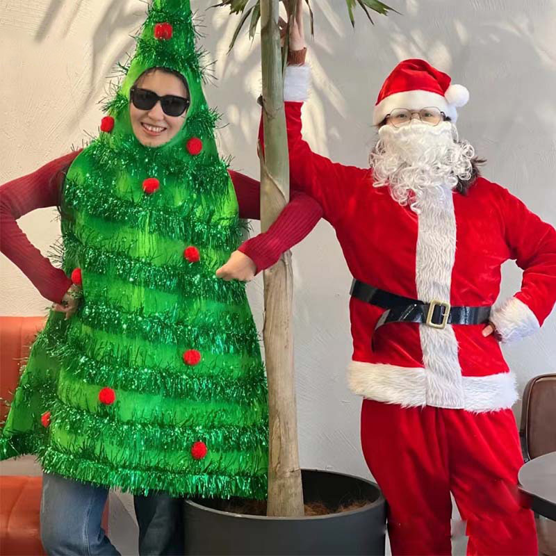 Christmas Decorations Holiday Party Green Dress up Christmas Tree Costume Santa Claus Christmas Tree Simulation Funny Clothes