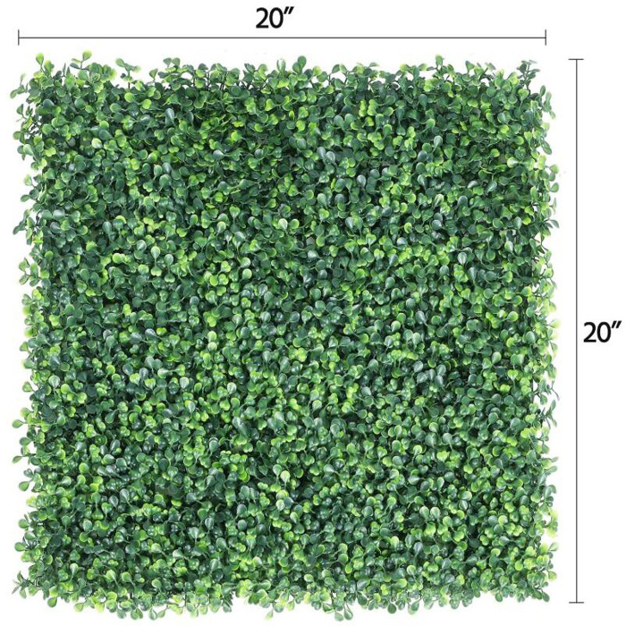 High Quality Anti-UV Plastic Artificial Hedge Boxwood Panels Green Plant Wall Vertical Garden For Indoor Outdoor Decoration