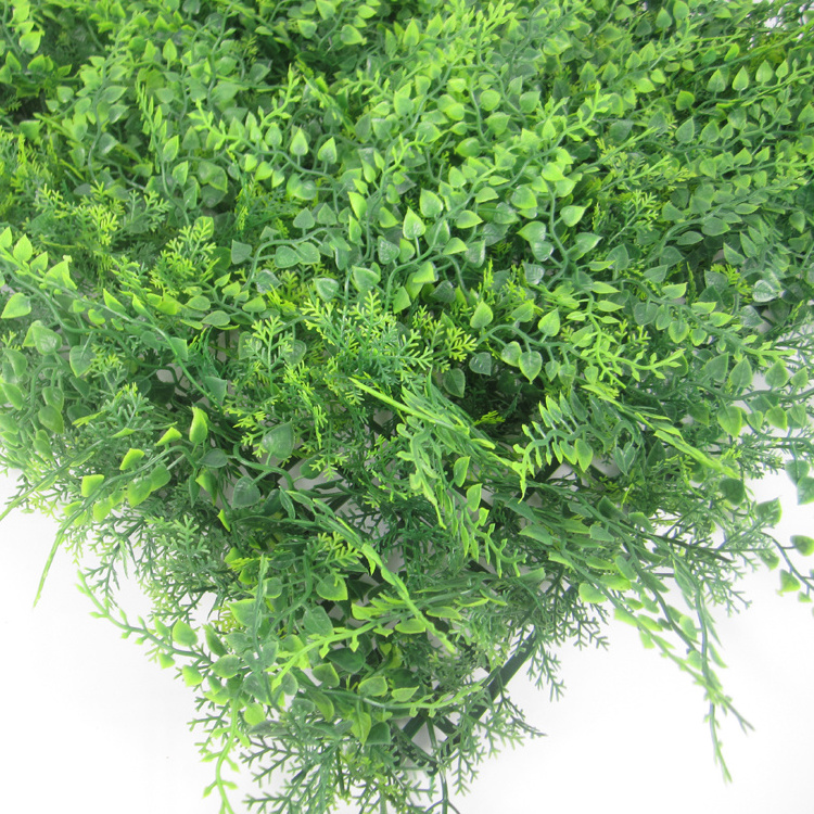 Anti-UV plastic greenery boxwood plant hedge roll artificial hanging grass wall panel for indoor outdoor decoration