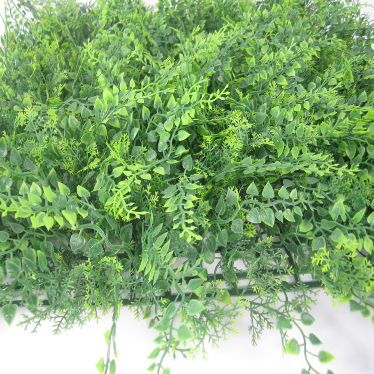 Anti-UV plastic greenery boxwood plant hedge roll artificial hanging grass wall panel for indoor outdoor decoration