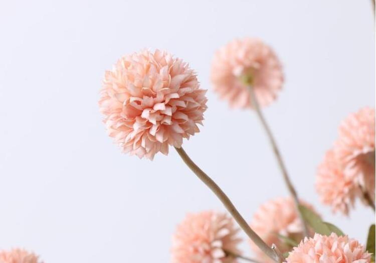 Factory Wholesale Artificial Dandelion Flowers Single Stem Pompon Silk Flower Chrysanthemum For Home Wedding Decoration