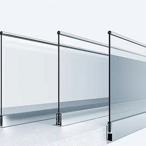 Balcony Terrace Stainless Steel Frameless Glass Aluminum channel Railing for Outdoor