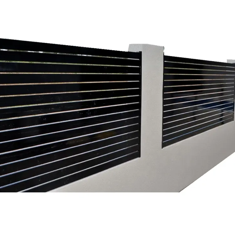 Customized Outdoor Metal Fence Panels Privacy Fence Aluminum Slat Fences Screens Panels