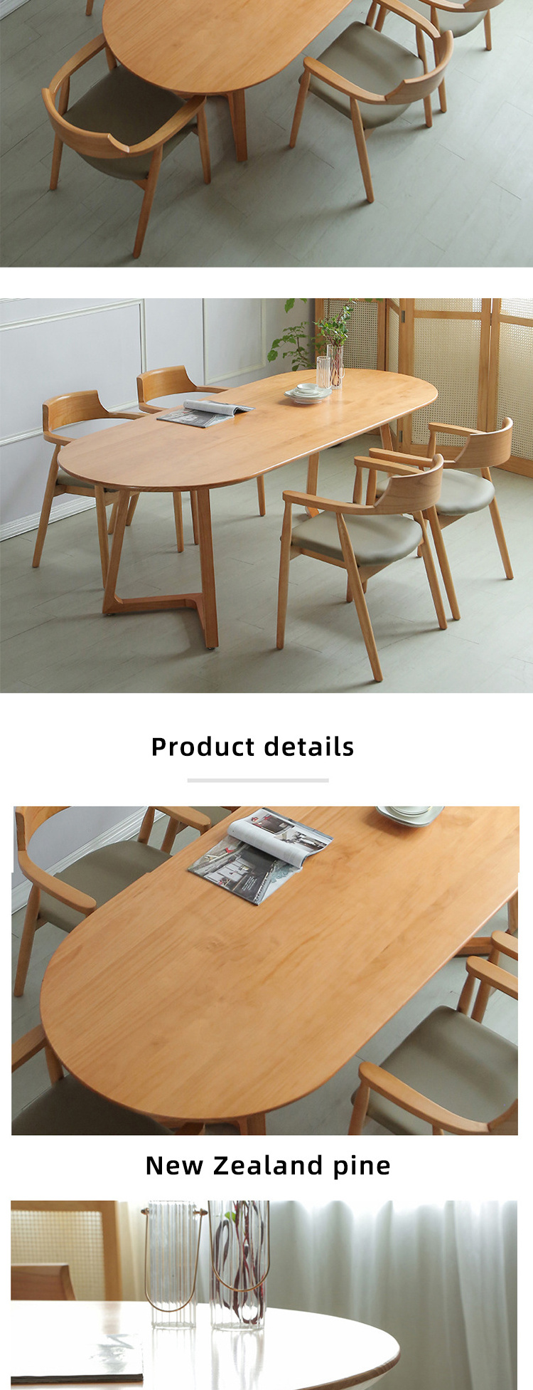 fashion home furniture dining table set 6 seater dining tables solid wood oval dinning table modern dining room set