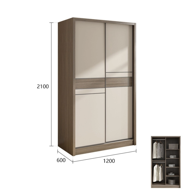 Latest Design Sliding Door Closet Apartment Modern Wood Wardrobe Bedroom Furniture Wood Doors Closet Armoire