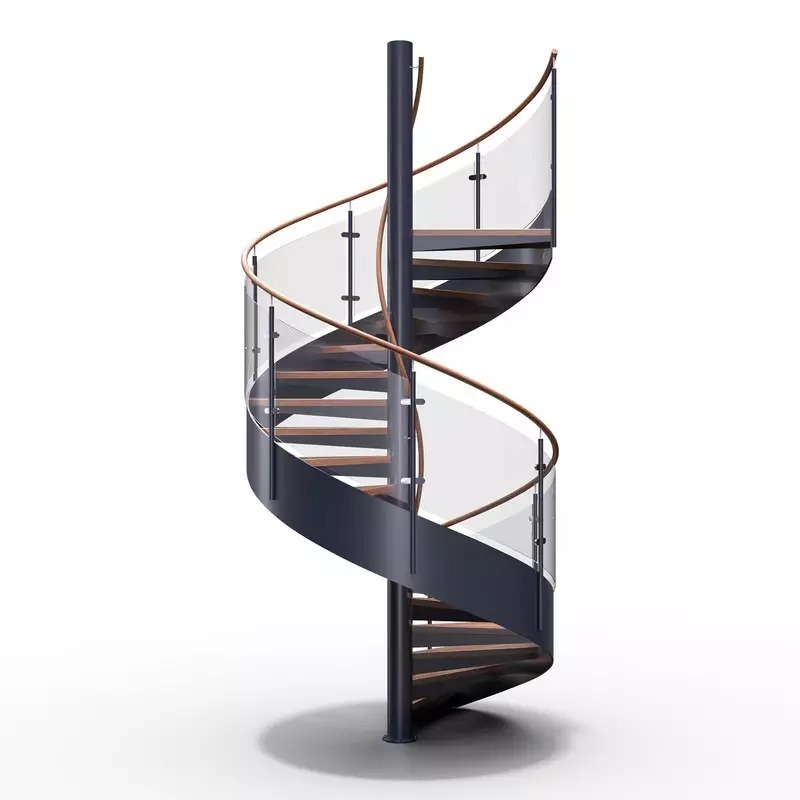 Design wrought iron used outdoor metal stairs spiral staircase design outdoor carbon steel staircase