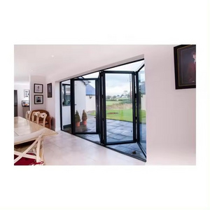 Modern USA Bifold Patio Door Balcony Exterior Accordion Doors Patio Double Glazing Folding Foldable Aluminium Doors