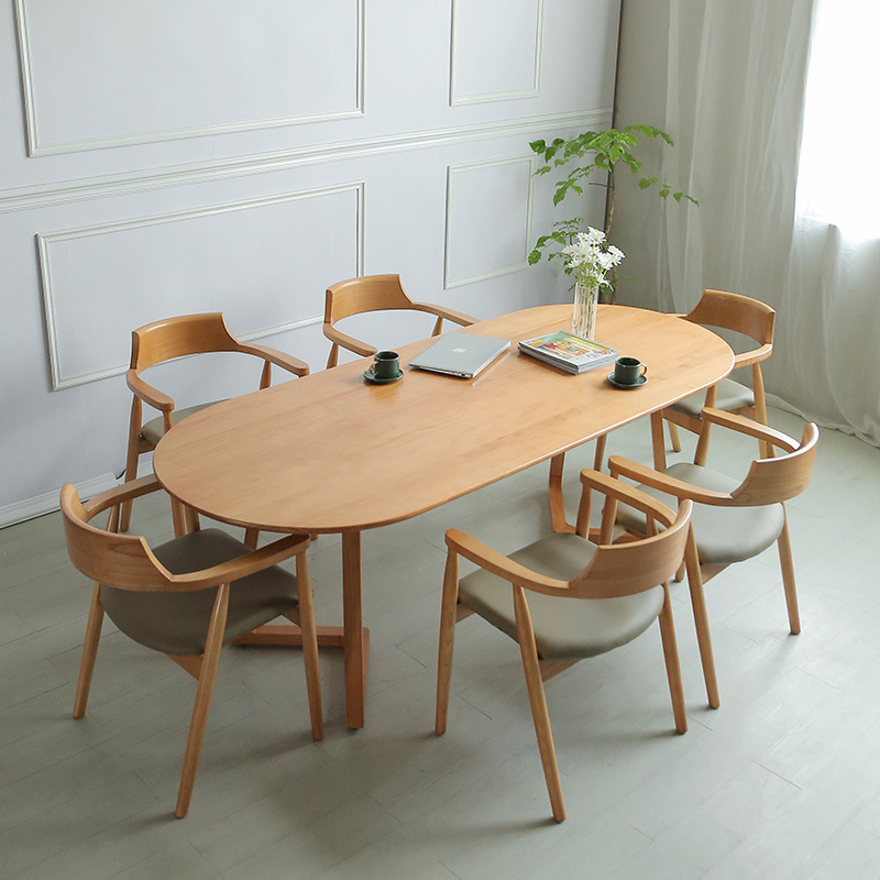 fashion home furniture dining table set 6 seater dining tables solid wood oval dinning table modern dining room set