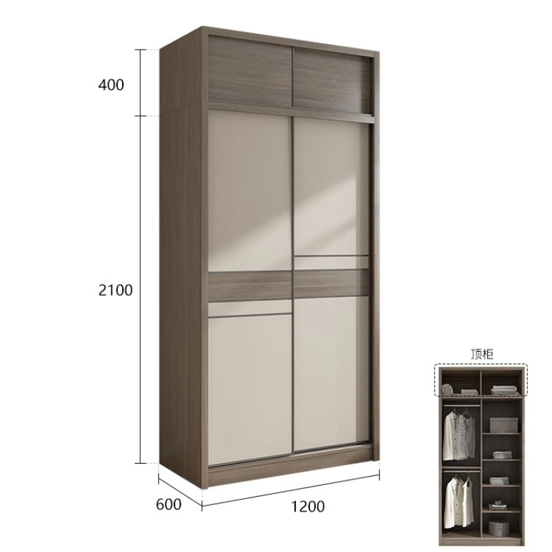 Latest Design Sliding Door Closet Apartment Modern Wood Wardrobe Bedroom Furniture Wood Doors Closet Armoire