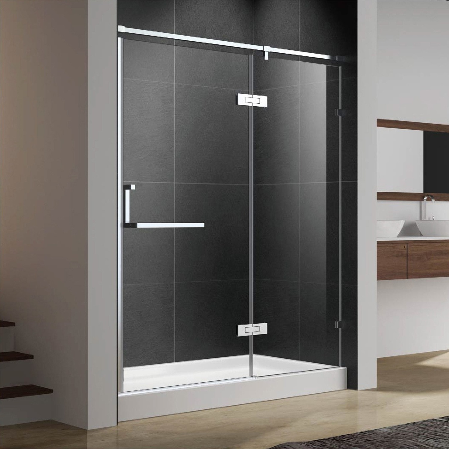 italian glass shower doors frosted glass shower enclosures with 12mm Tempered Glass