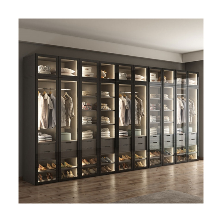 Customized Modular Luxury Modern Walk In Closet Cabinet Modern Walking Closet Cabinet Storage Wardrobe Dressing Room