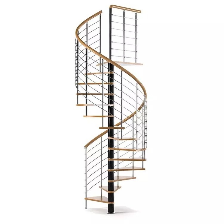 Design wrought iron used outdoor metal stairs spiral staircase design outdoor carbon steel staircase