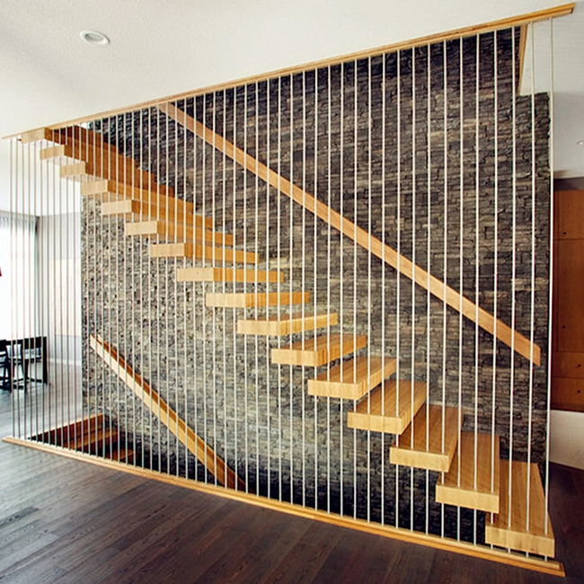 Floating Stairs With Wood Tread And Frameless Glass Railing Staircase  Floating Staircase Bracket Invisible Stringer Stair