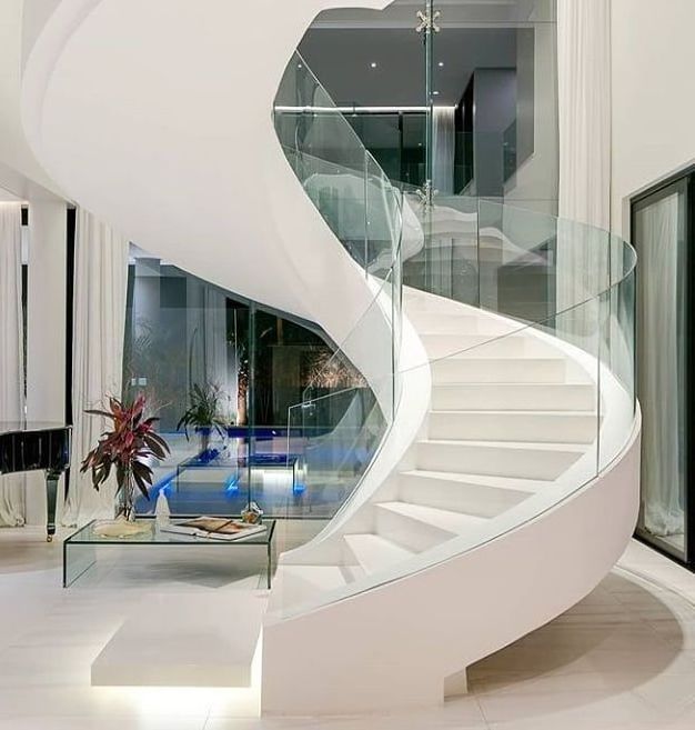 Curved Wood Stairs Nosing Folding Solid Wood Steps Curved Slide Sprial Basement Stairs Acrylic Interior Stair Railings