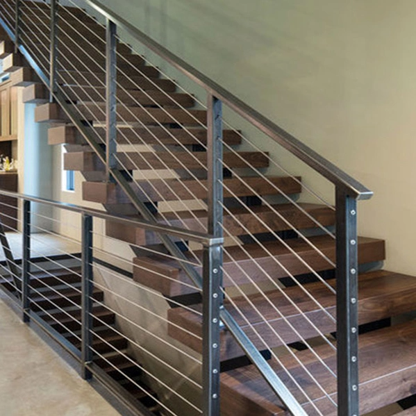 Floating Stairs With Wood Tread And Frameless Glass Railing Staircase  Floating Staircase Bracket Invisible Stringer Stair