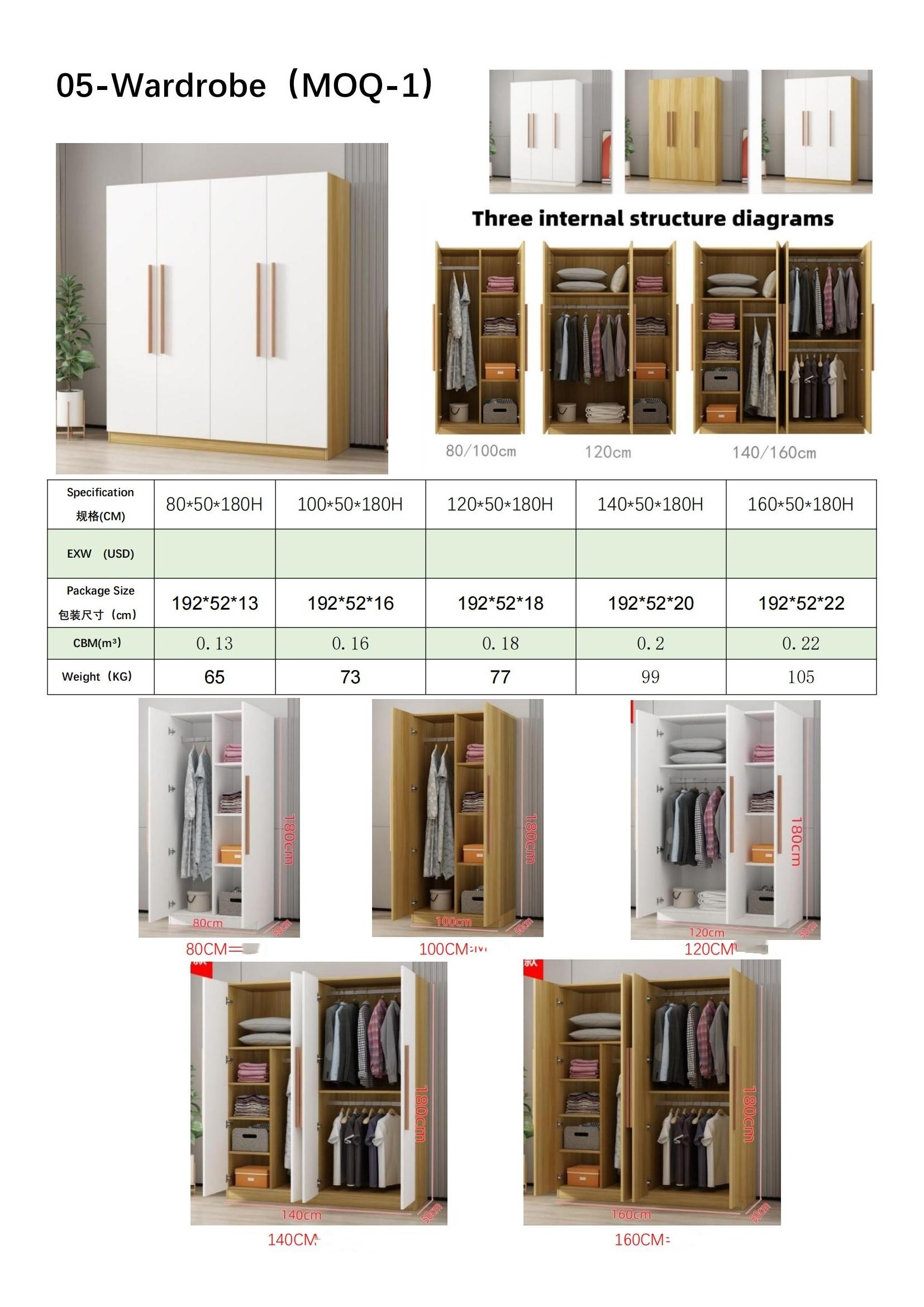 Customized Dressing Room Bedroom Custom L Shape Walk-in Wardrobe Cabinet Closet for Bedroom Cabinet Sets