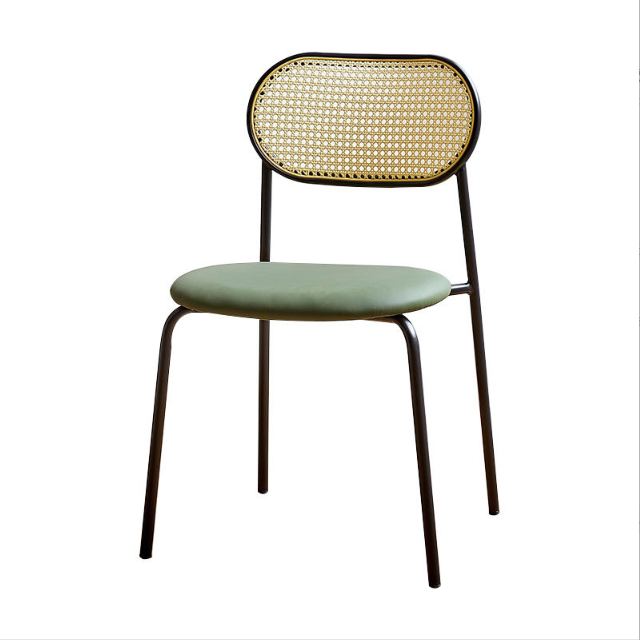 Home living room rattan chair net red coffee shop back chair milk tea shop leisure rattan chair