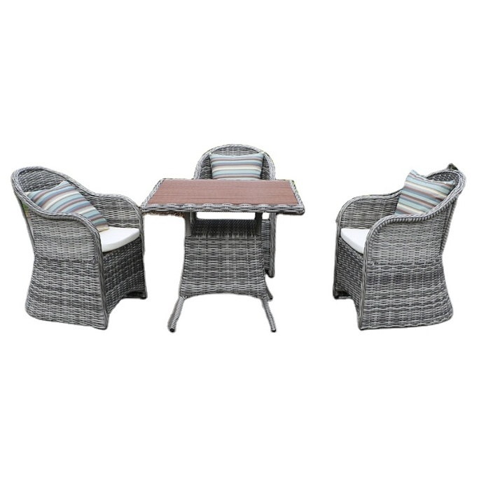 Rattan chair outdoor furniture Four piece set terrace balcony garden rattan table and chairs