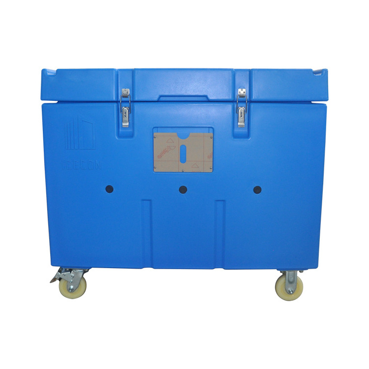 330L Cryogenic storage transport container with wheels commercial Dry ice storage container cooler box