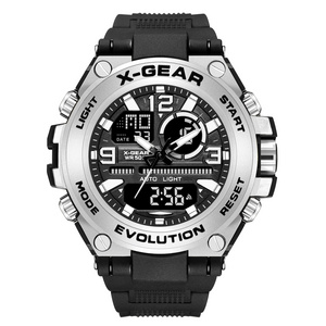 X-gear Men Digital Quartz Watch Water Resist 5 Bar Analog Waterproof Watches Man Design Sport Watch