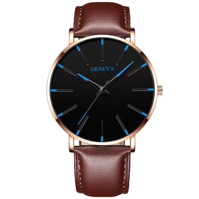 WholeSale Simple Design Black Silver Mesh Strap Steel Men And Women Wrist Watches Classic Analog Watch for men  montre homme