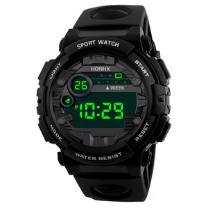 New Luxury HONHX Mens Digital LED Watch Date Alarm Waterproof Sport Men Outdoor Electronic Watch Clock