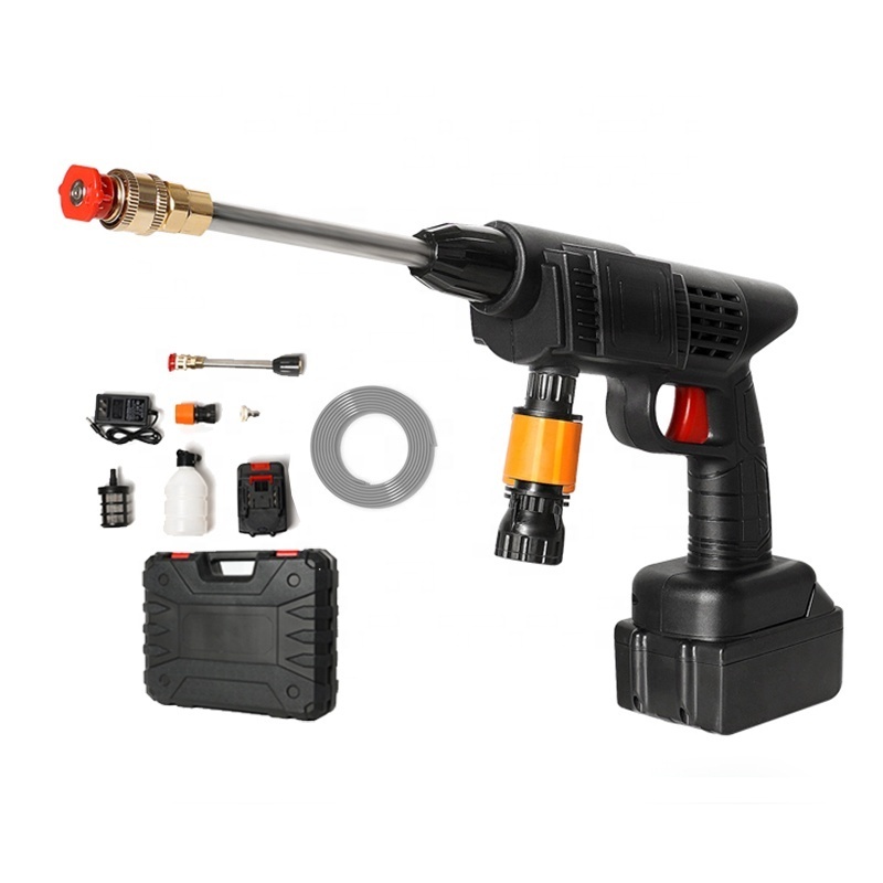 RTS Cordless Portable High Pressure Electric Car Washer Gun With 24/48V Rechargeable Battery Power Car Wash Spray Foam Guns Kits