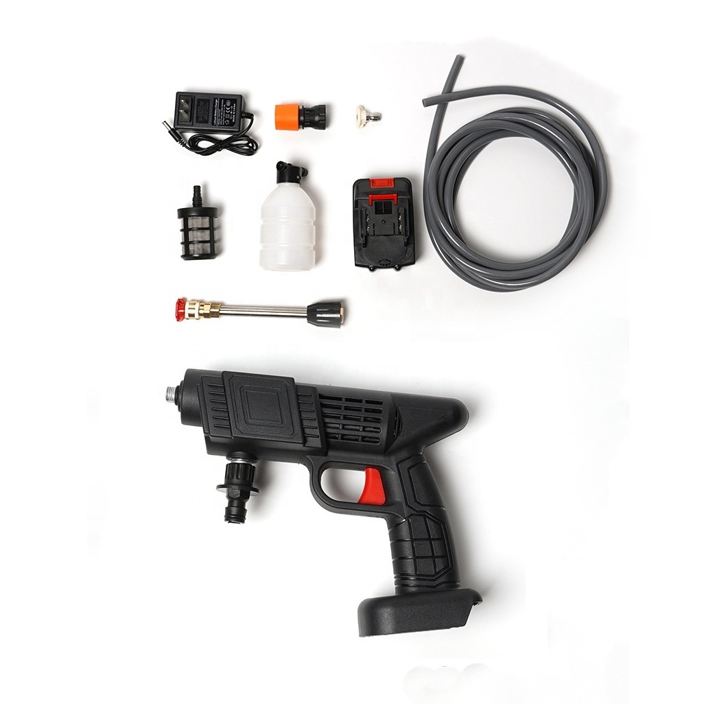 RTS Cordless Portable High Pressure Electric Car Washer Gun With 24/48V Rechargeable Battery Power Car Wash Spray Foam Guns Kits