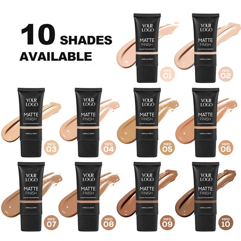 High Quality Long Wear Waterproof Full Coverage Foundation Bb Cream Private Label Face Make Up Liquid Foundation