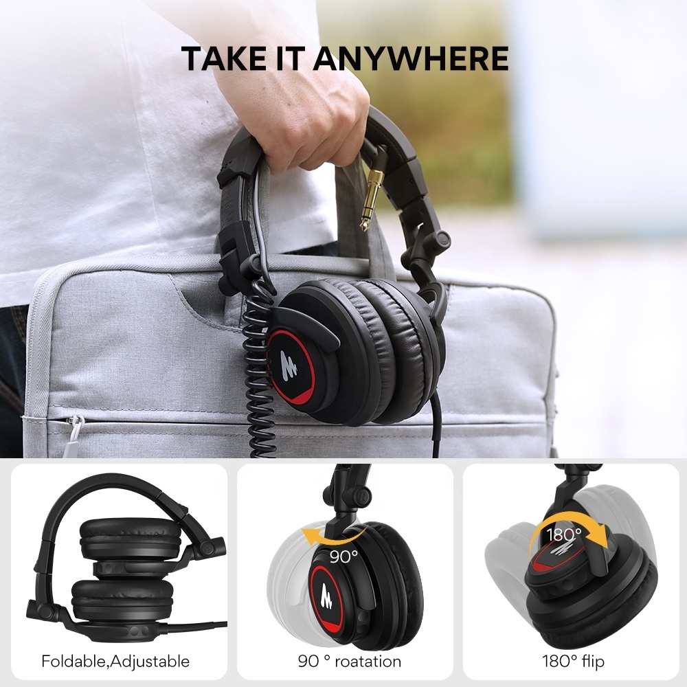 MAONO Over-ear Closed Headphone Monitor DJ Headphone for Gaming Podcasting Musical Equipment Earphone Studio Monitor Headphones