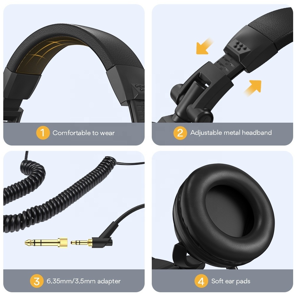 MAONO Over-ear Closed Headphone Monitor DJ Headphone for Gaming Podcasting Musical Equipment Earphone Studio Monitor Headphones