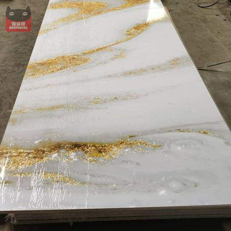 1.22*2.44m 3D High Glossy Home Decoration UV Marble Board PVC Sheet