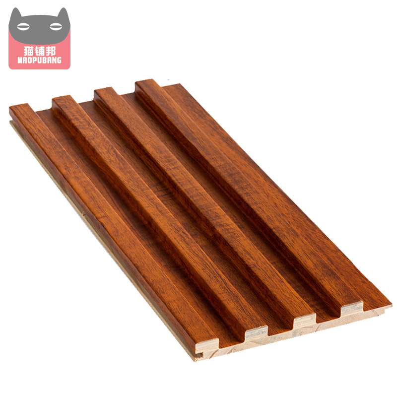 Building Board Paneling Solid Wood WPC Wall Panels Accent Wooden Grating Fluted Wood Panels