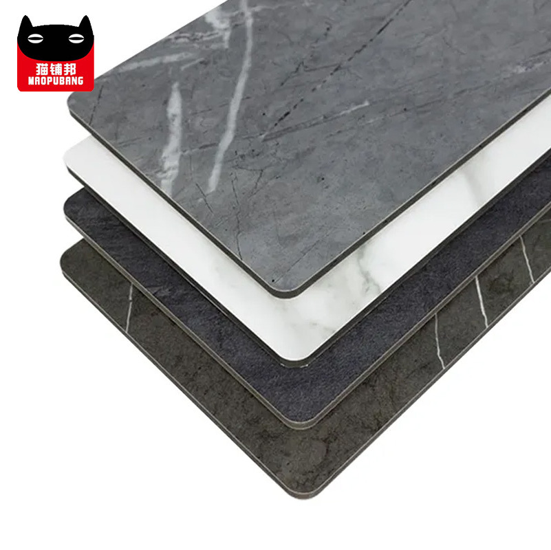 New pet stone series bamboo charcoal wood veneer marble flexible wall panel de parred 3d