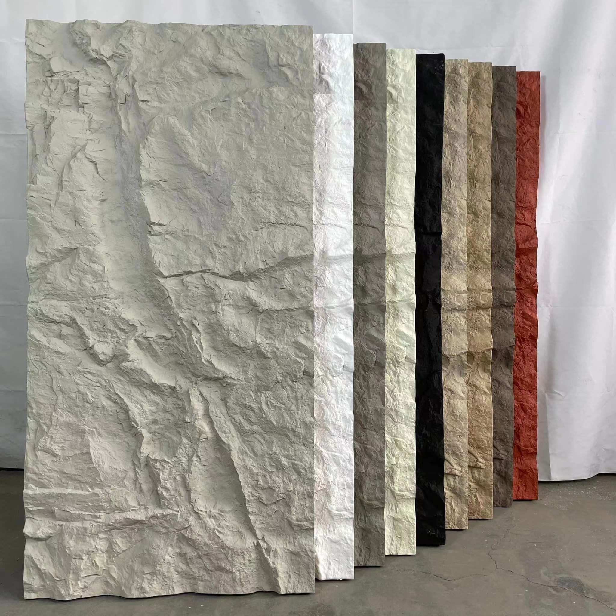 Faux Stone Lightweight Stone Polyurethane Foam PU Stone Skin Fire Retardant Wall Panel Background Wall Board Cladding