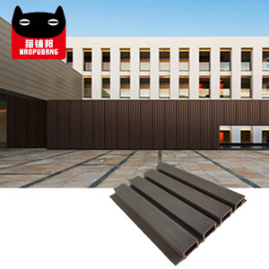 Grille decorative siding fluted exterior composite cladding timber outdoor wpc co-extrusion wood plastic wall panels