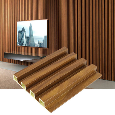 indoor WPC Slat Partition Wall PVC Panels interior wall WPC Louver great Wall Panels