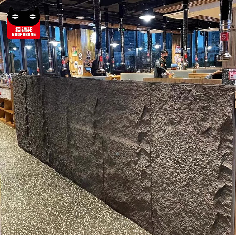 Flexible Natural Wall Cladding Exterior Faux PU Rock Stone Wall Panels