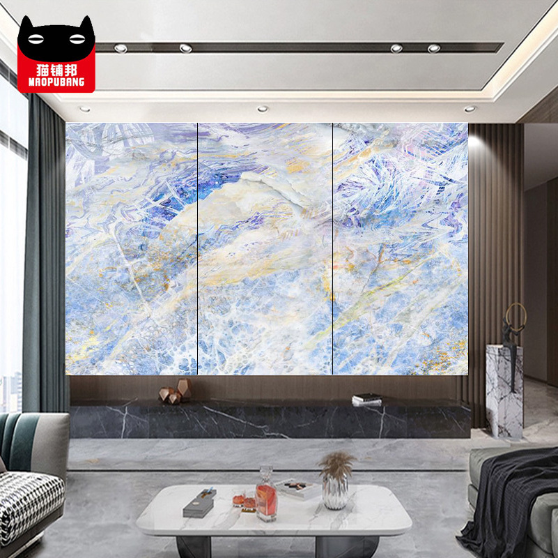 New Modern Style Wall Decoration Material, Marble Grain Carbon Crystal Wall Panel