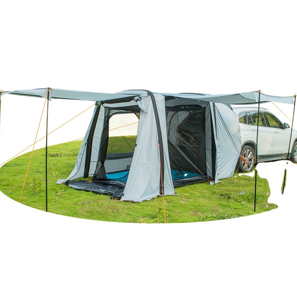 Inflatable SUV Car Tailgate Tent Attachment Portable Work and Food Tent with Top Tent Features