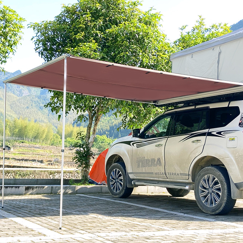 4x4 Truck Awning 420D Oxford Canvas Tent Outdoor Sun Shelter with Telescopic Car Side Tent for Trailer Jeep & Cars